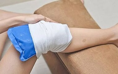 Compresses for the treatment of knee arthrosis